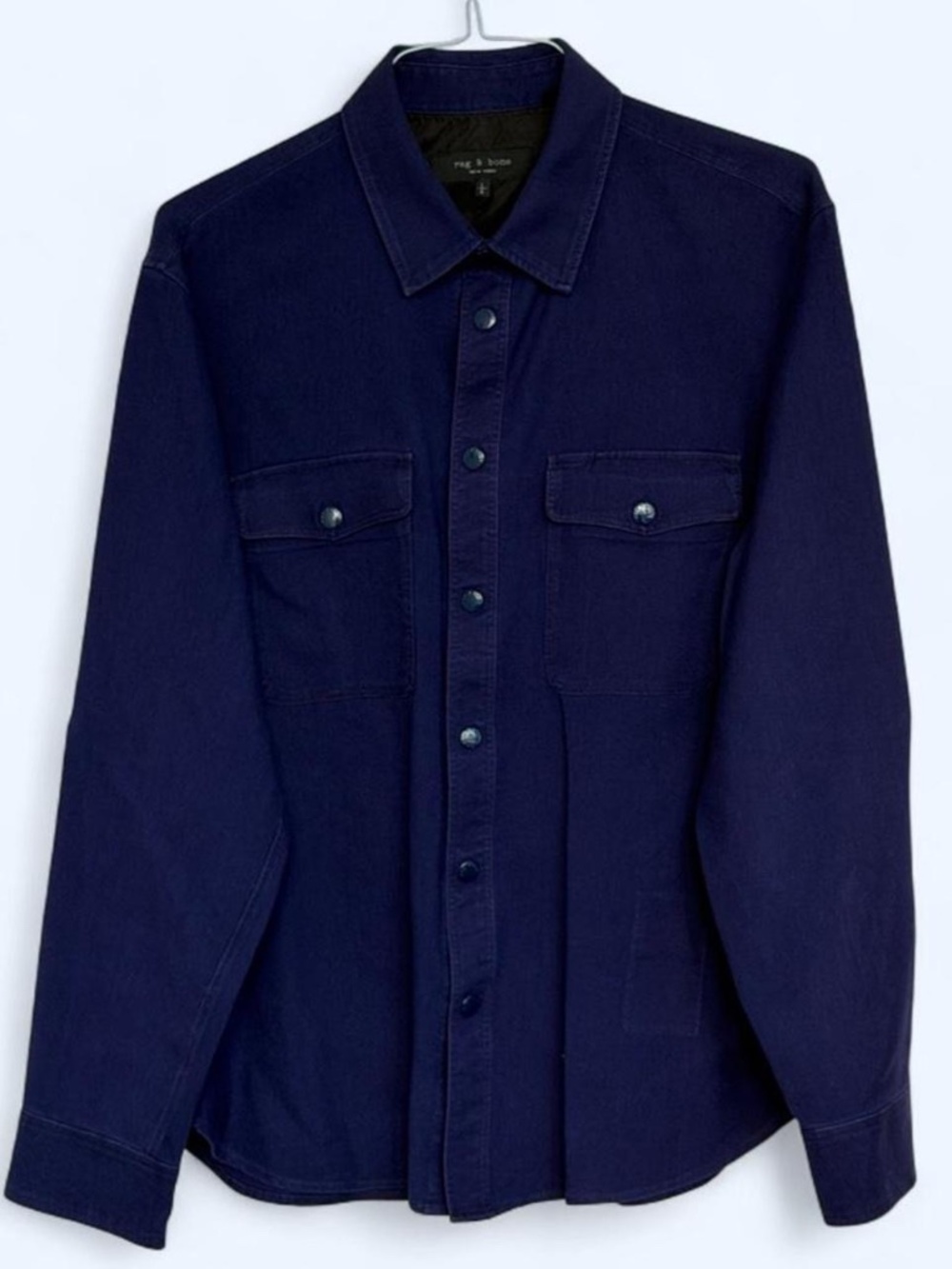 Rag & Bone Blue Button-Down Shirt